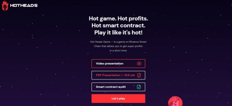 Проект Hot Heads Game (Хот Хэд Геймс, hotheadsgame.io)