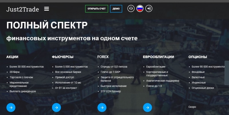 Брокер Just2Trade (Джаст2Трейд, Финам, j2t.com)