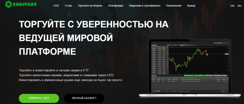 Независимый обзор EasyFX24: анализ деятельности брокера, отзывы