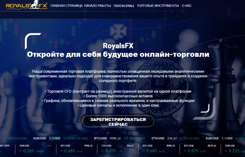 Обзор CFD-брокера RoyalsFX: механизмы работы и отзывы клиентов