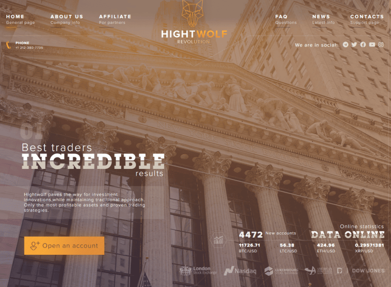 Обзор инвестиционной площадки HightWolf: тарифные планы и отзывы клиентов