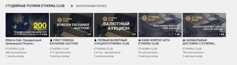 Обзор площадки Etherra Club: условия сотрудничества и отзывы инвесторов