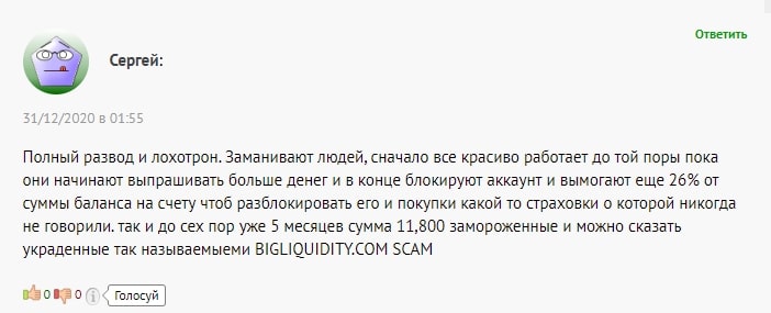 Обзор условий BigLiquidity: проверка достоверности фактов, отзывы