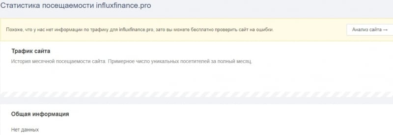 InfluxFinance: отзывы, коммерческое предложение и анализ сайта