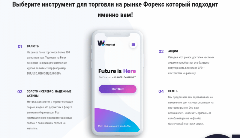 Надежный посредник или скам-проект? Обзор World4Market, отзывы вкладчиков