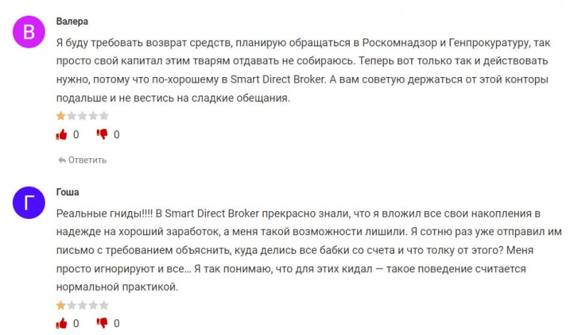 Обзор брокерской компании Smart Direct Broker. Не стоит сотрудничать? Отзывы.