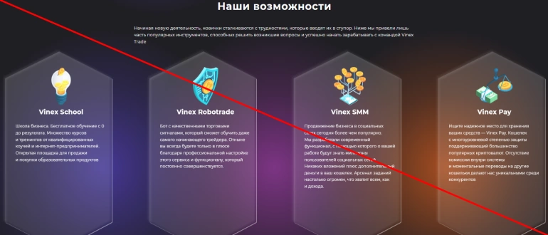 Vinex trade отзывы и обзор сайта vintrade.club