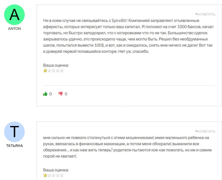 Заслуживает ли доверия брокер SpireBit? Или снова мошенники и разводилы? Отзывы.