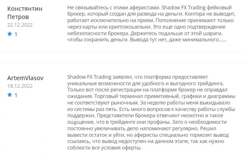 Обзор финансовой компании-лохотрона ShadowFXTrading. Не стоит сотрудничать? Отзывы.