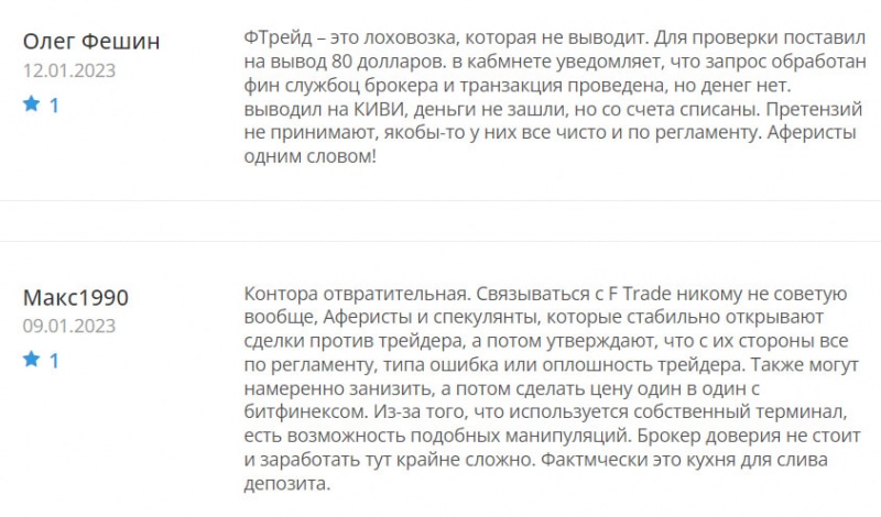 Платформа Ftrade, стоит ли доверять или это очередной лохотрон и мошенники? Отзывы.