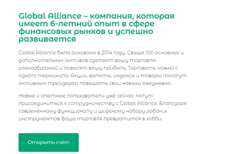 Подробный обзор и отзывы о работе Global Alliance