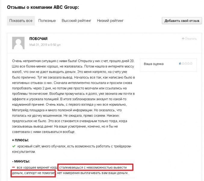 ABC Group Limited (АБС Групп Лимитед): обзор и отзывы клиентов. В чем обман и как вернуть деньги на карту?