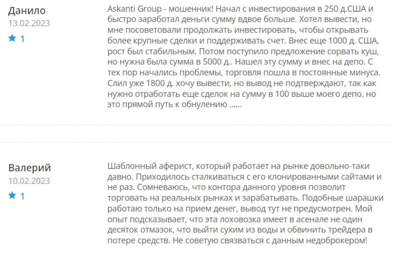 Askanti Group: очередной лохотрон или нет? Скорре всего сотрудничество будет опасно. Отзывы.