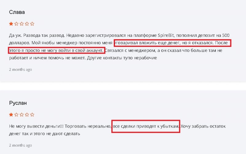 Обзор брокера Spire Bit, отзывы реальных трейдеров. Как вернуть вложенные деньги?