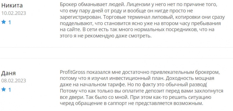 Отзывы о Profit Gross — можно квалифицировать как очередной лохотрон. Не стоит сотрудничать с разводом? Отзывы.