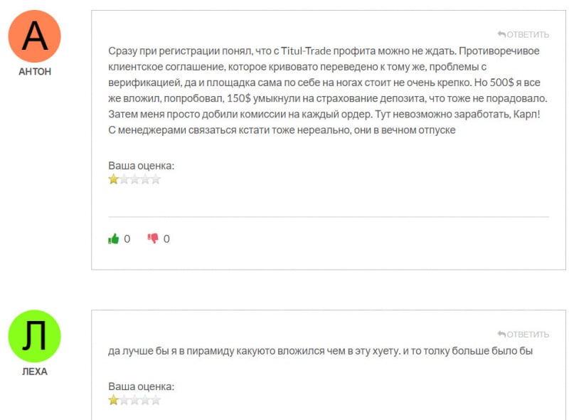 Titul Trade — можно ли доверять проекту или есть опасность развода и лохотрон? Отзывы.