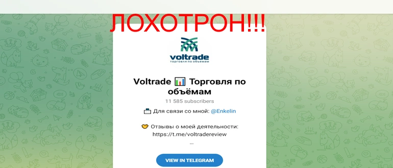 Voltrade торговля по объёмам — обзор телеграм канала