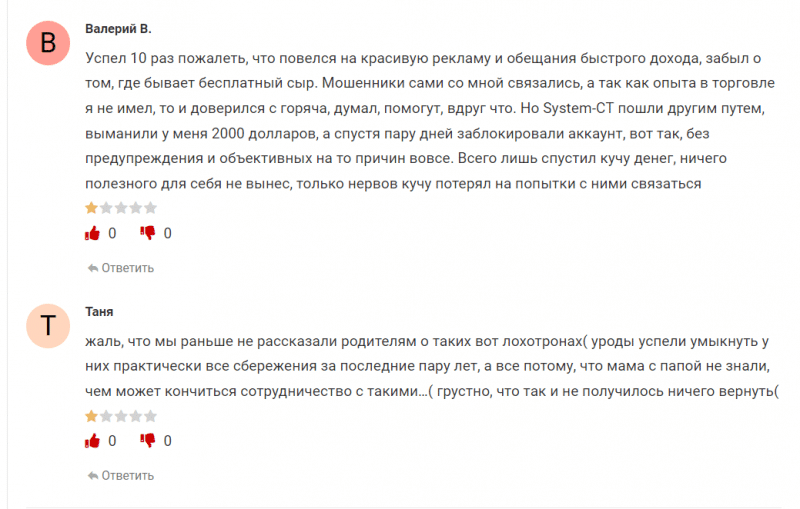 Обзор брокера System-CT (systemct.com), отзывы трейдеров в 2023 году. Как вывести деньги?