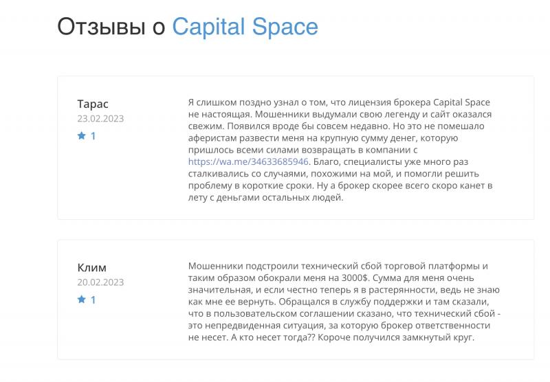Возможна ли прибыль с Capital Space?