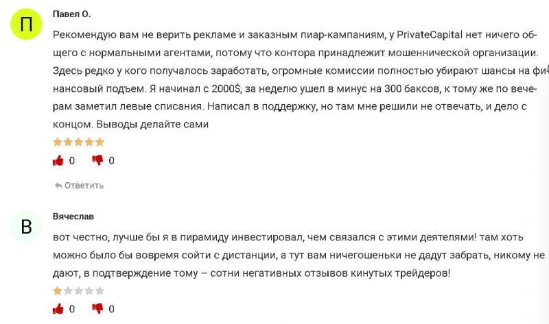 Брокер Private Capital (Приват Капитал): отзывы клиентов, обзор мошеннического сервиса. Как вернуть деньги?