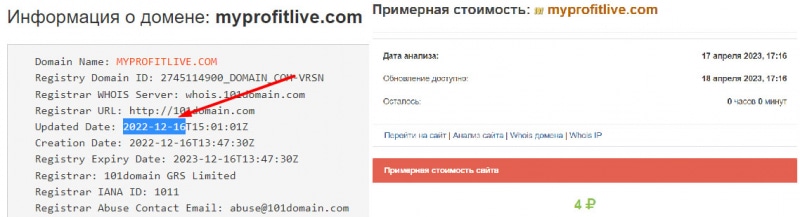 MyProfitLive – обзор проекта сайт которого уже не открывается. Есть опасность лохотрона. Отзывы.