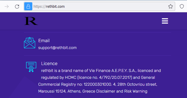 Отзывы о брокере Rethbit (Ретхбит), обзор мошеннического сервиса и его связей. Как вернуть деньги?