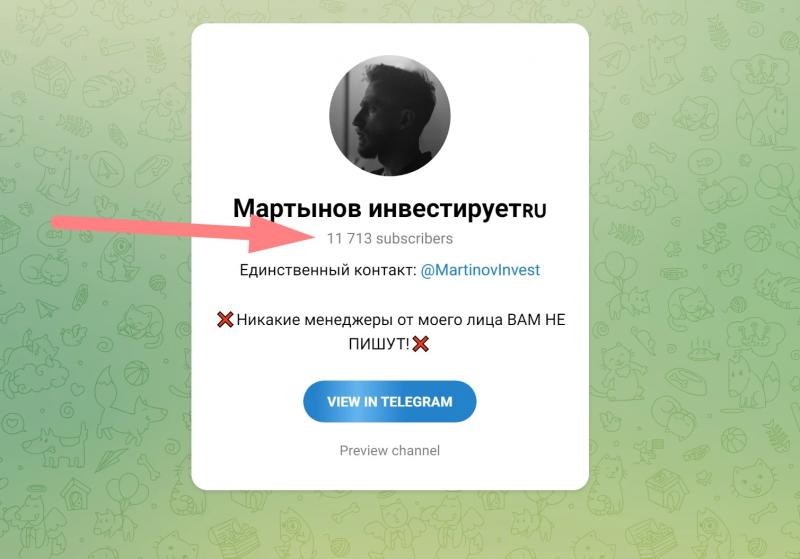 Мартынов инвестирует в Телеграмм – отзывы клиентов