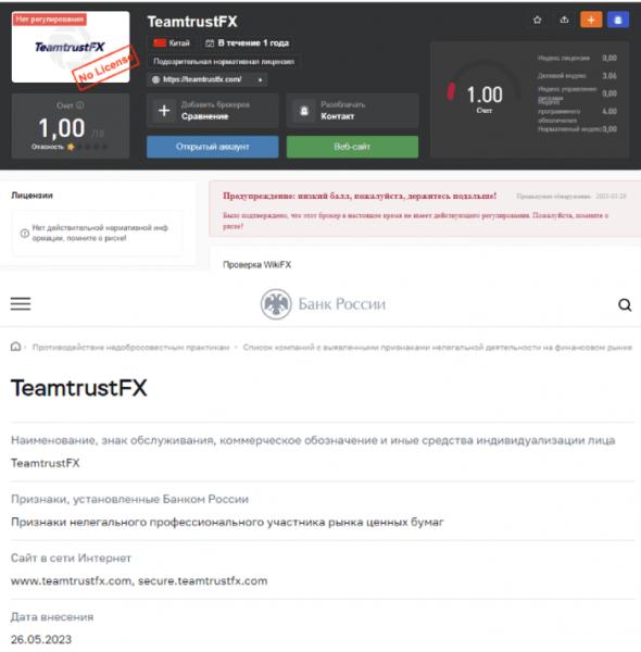 Возникают сомнения, что TeamTrust — настоящий брокер. Обзор опасного лохотрона и развода. Отзывы.