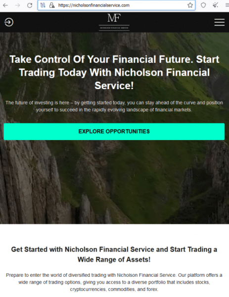 Отзывы о брокере Nicholson Financial Service (Николсон Финансиал Сервис), обзор мошеннического сервиса и его связей. Как вернуть деньги?