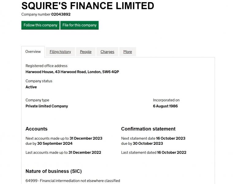 Squire’s Finance Limited – отзывы о брокере squiresfinanceltd.com. Развод