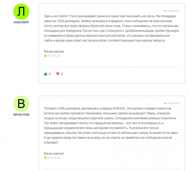 Обзор брокера Ayrove (ayrovetech.com), отзывы трейдеров о брокере 2023. Как вернуть деньги на карту?