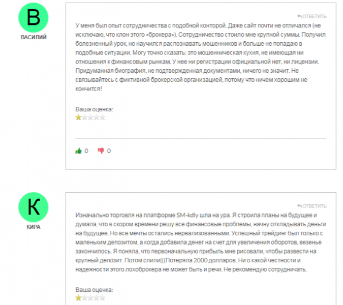 Брокер SM-kdly (smkdly.com), отзывы клиентов в 2023 году. Как вывести деньги?