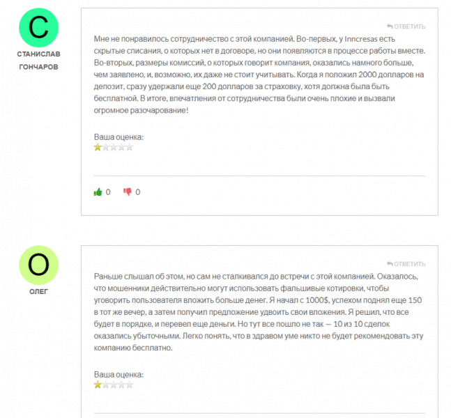 InnCresas, обзор скам-проекта, отзывы трейдеров о брокере 2023. Как вернуть деньги?