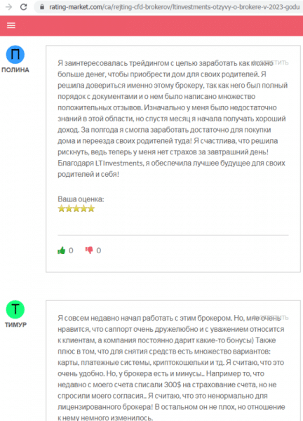 Отзывы о брокере LTInvestments (ЛТ Инвестмент), обзор мошеннического сервиса и его связей. Как вернуть деньги?