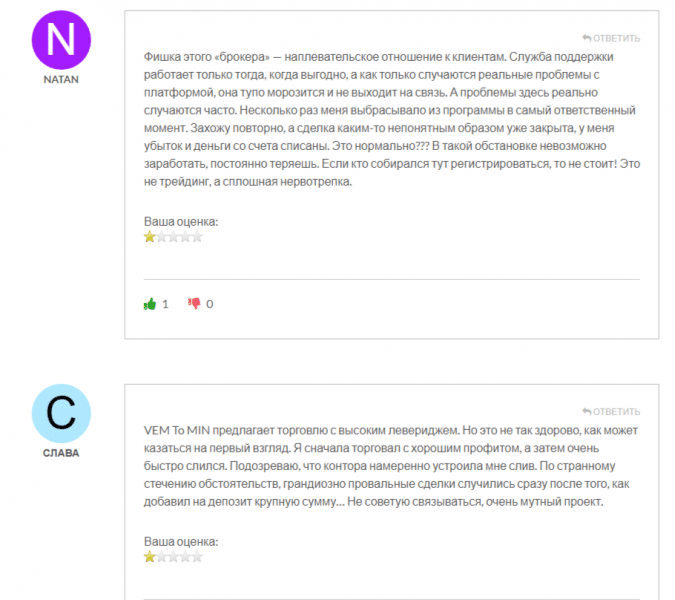 Обзор брокера VEM To Min (vemtomin.com), отзывы трейдеров в 2024 году. Как вернуть деньги?