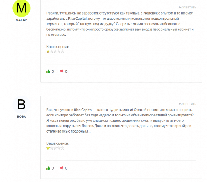 Обзор торговой площадки Rise Capital и отзывы клиентов: как вернуть деньги?