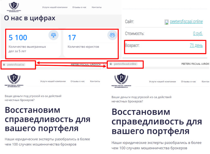 Peeters Fiscaal Juridisch Adviesbureau B.V. (peetersfiscaal.online) еще один сайт мошенников, обманывающих с возвратом денег!