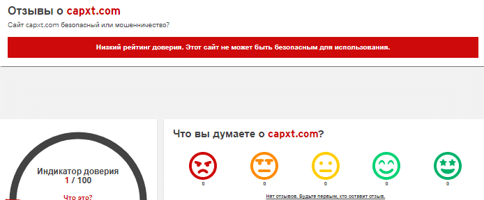 CapXT — отзывы, разоблачение