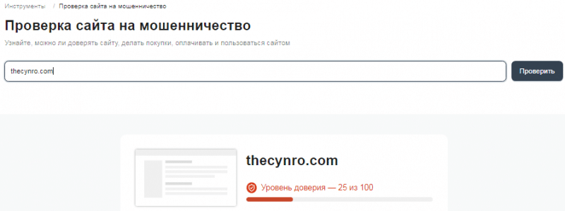 Проект ThecynRo — отзывы, разоблачение