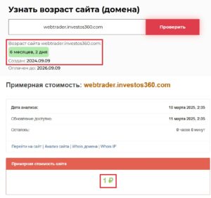 Investos 360 (webtrader.investos360.com) лжеброкер! Отзыв TellTrue